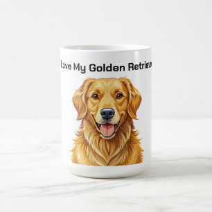Caneca De Café Eu Amo O Meu Ouro Retriever