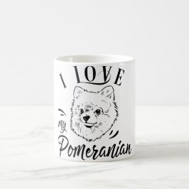 Caneca De Café Eu Amo O Meu Pomerano  