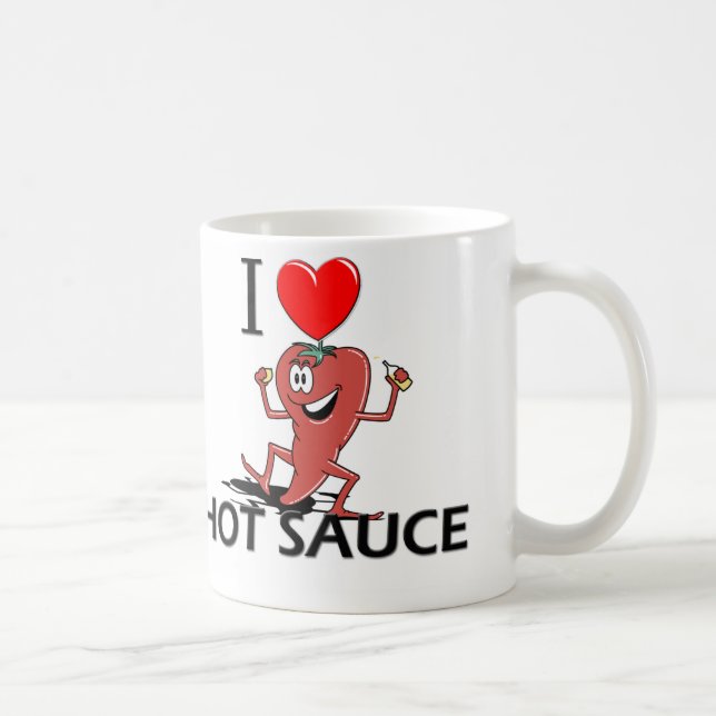 Caneca De Café Eu amo o molho picante (Direita)