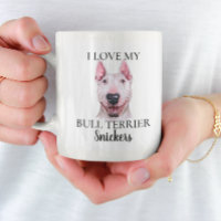 Eu amo o monograma do meu cão Bull Terrier