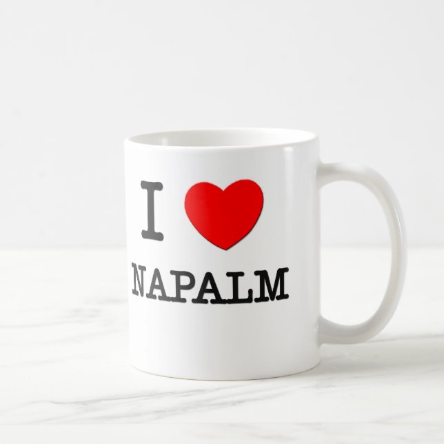 Caneca De Café Eu amo o napalm (Direita)