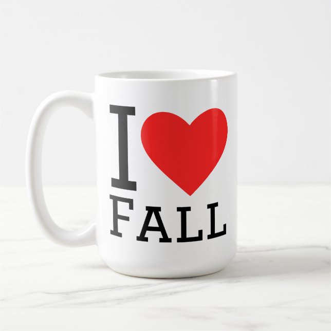 Caneca De Café Eu amo o outono (Esquerda)