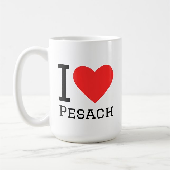 Caneca De Café Eu amo o Pesach (Esquerda)