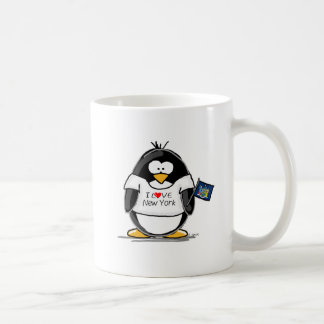 Caneca De Café Eu amo o pinguim de New York