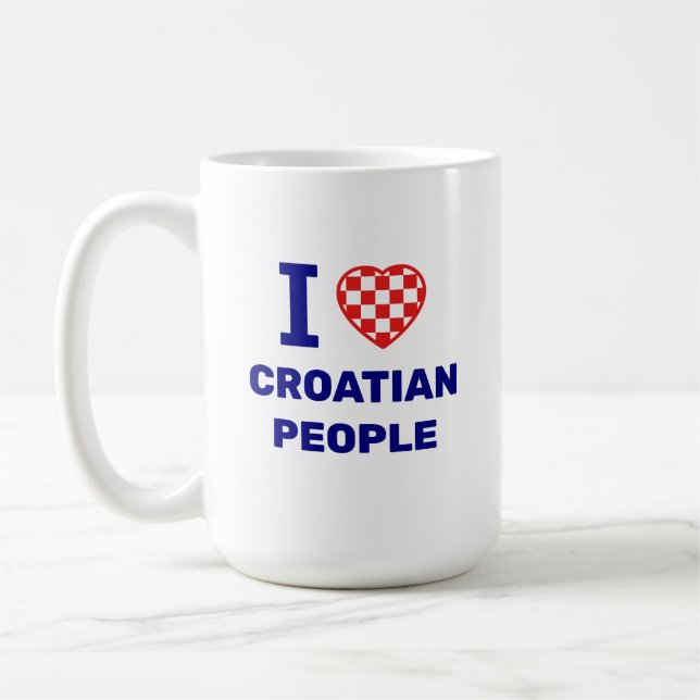 Caneca De Café Eu Amo o Povo Croata (Esquerda)