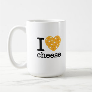 Caneca De Café Eu amo o queijo