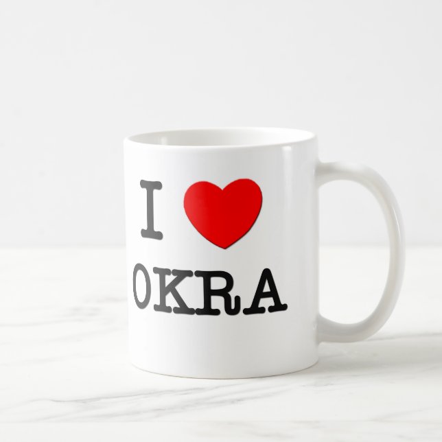 Caneca De Café Eu amo o quiabo (Direita)