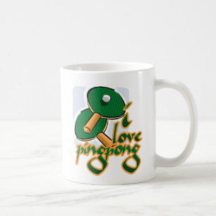 Caneca De Café Eu amo o sibilo Pong que nós amamos o sibilo Pong