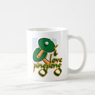 Caneca De Café Eu amo o sibilo Pong que nós amamos o sibilo Pong