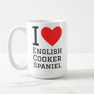 Caneca De Café Eu amo o spaniel cozinheiro inglês