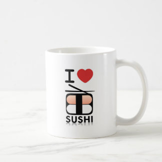 Caneca De Café Eu amo o sushi