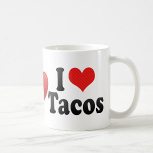 Caneca De Café Eu amo o Tacos