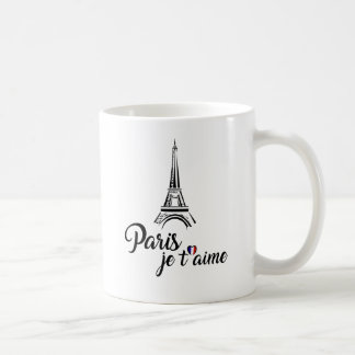 Caneca De Café Eu amo o t'aime de Paris Je