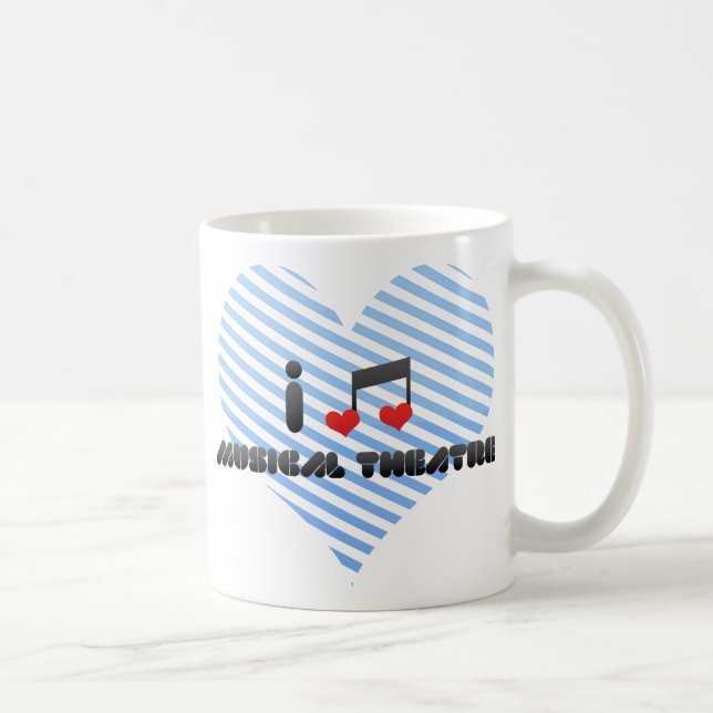 Caneca De Café Eu amo o teatro musical (Direita)