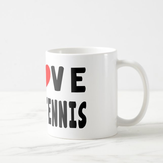 Caneca De Café Eu amo o ténis de mesa (Direita)