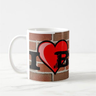 Caneca De Café Eu amo o tijolo