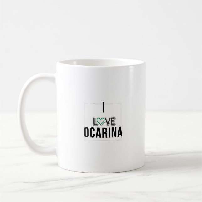 Caneca De Café Eu amo Ocarina (Esquerda)