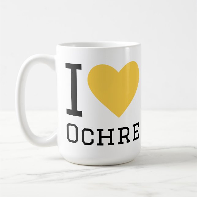 Caneca De Café Eu amo ocre (Esquerda)