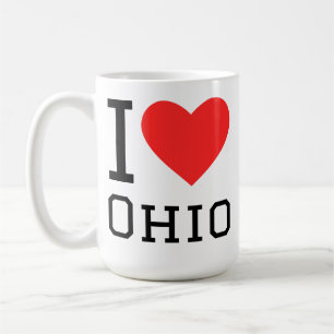 Caneca De Café Eu amo Ohio