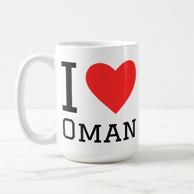 Caneca De Café Eu amo Omã (Esquerda)