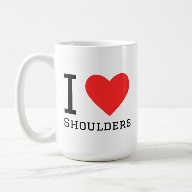 Caneca De Café Eu amo Ombros (Esquerda)