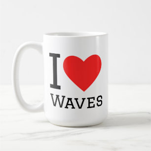 Caneca De Café Eu amo ondas