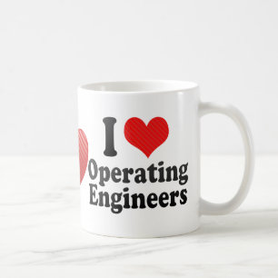 Caneca De Café Eu amo operar engenheiros