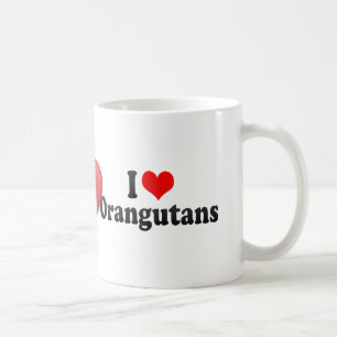 Caneca De Café Eu amo orangotango