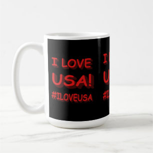 Caneca De Café "EU AMO OS EUA" - Design de Expressão Bestial. Co