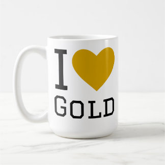 Caneca De Café Eu amo ouro
