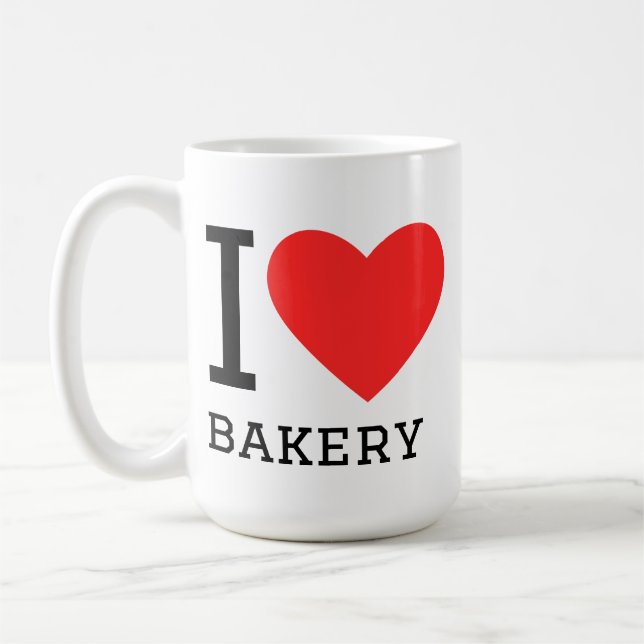 Caneca De Café Eu amo padaria (Esquerda)