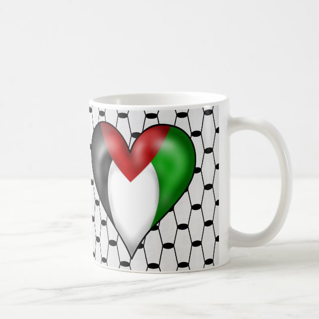Caneca De Café Eu amo Palestina (Direita)