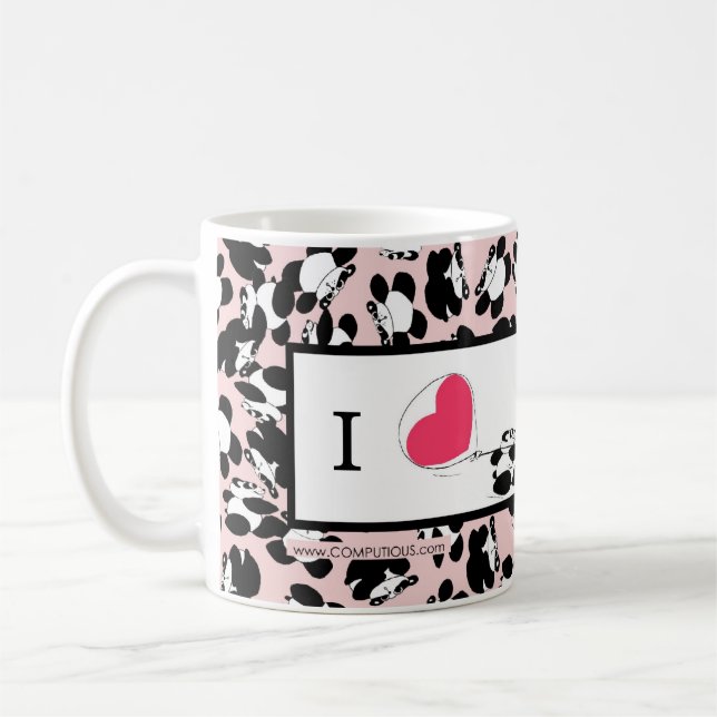 Caneca De Café Eu amo pandas (Esquerda)