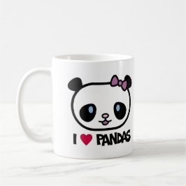 Caneca De Café Eu amo pandas