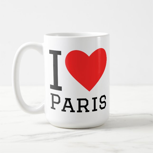 Caneca De Café Eu amo Paris (Esquerda)