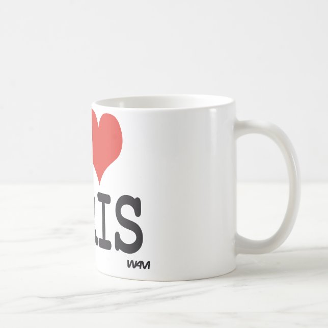 Caneca De Café Eu amo Paris (Direita)