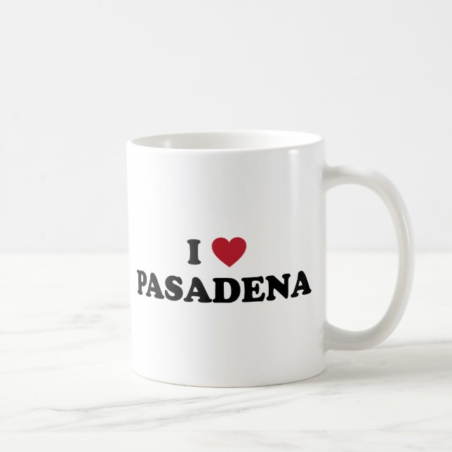Caneca De Café Eu amo Pasadena Califórnia (Direita)