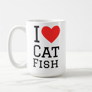 Caneca De Café Eu amo peixe gato