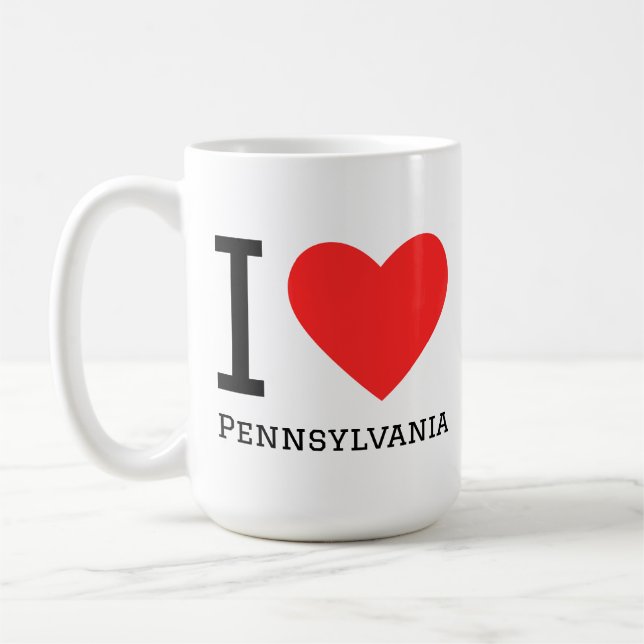 Caneca De Café Eu amo Pensilvânia  (Esquerda)