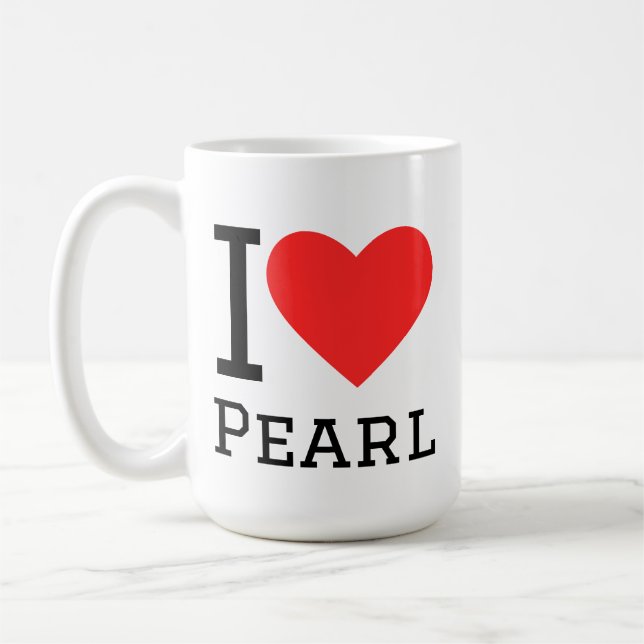 Caneca De Café Eu amo pérola (Esquerda)