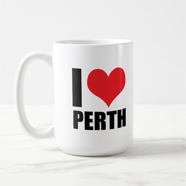 Caneca De Café Eu amo Perth (Esquerda)