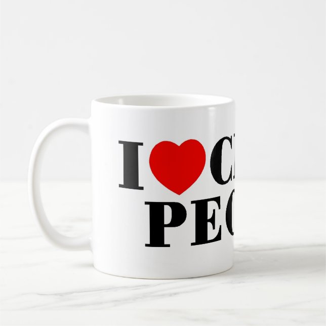 Caneca De Café Eu amo pessoas loucas (Esquerda)