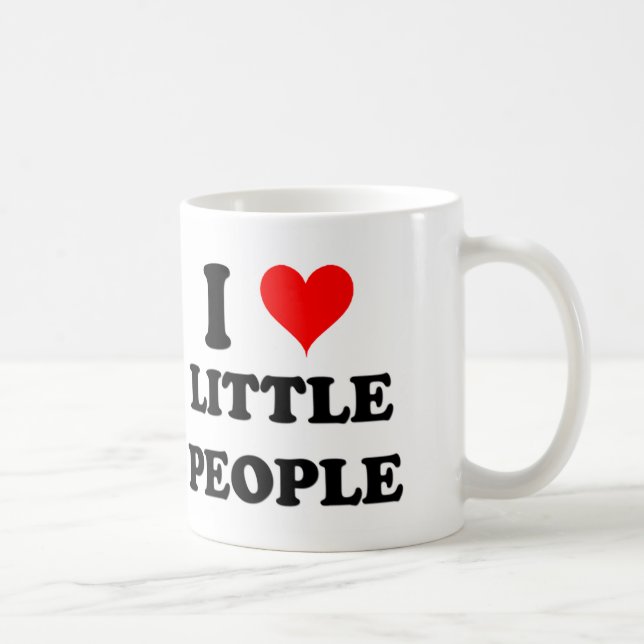 Caneca De Café Eu amo pessoas pequenas (Direita)