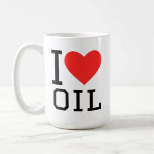 Caneca De Café Eu amo petróleo