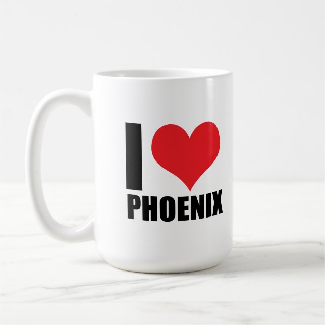 Caneca De Café Eu amo Phoenix (Esquerda)