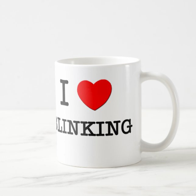 Caneca De Café Eu amo piscar (Direita)