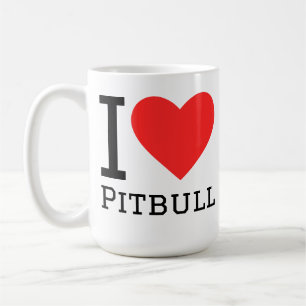 Caneca De Café Eu amo pitbull