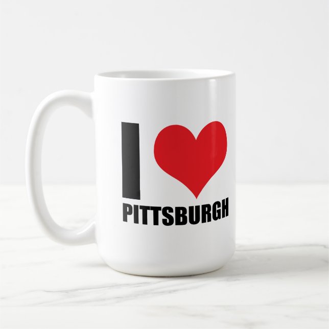 Caneca De Café Eu amo Pittsburg (Esquerda)