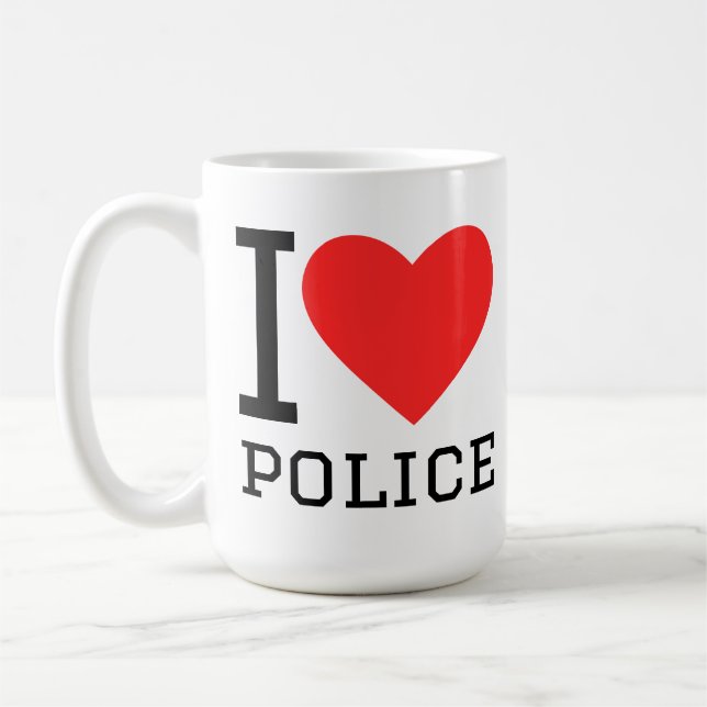 Caneca De Café eu amo polícia (Esquerda)