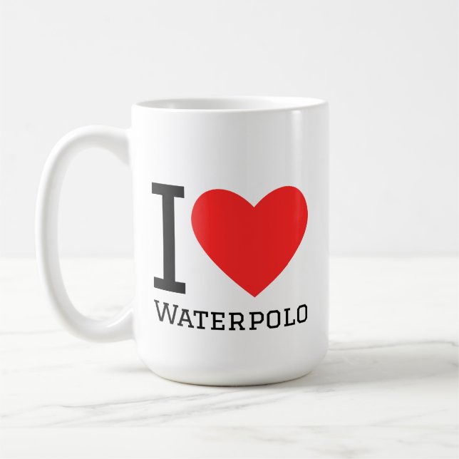 Caneca De Café Eu amo polo aquático (Esquerda)